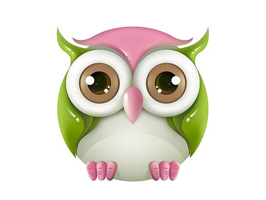 每周临摹---呆萌猫头鹰