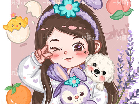 Q版头像（个人主页-ZNDk5NzI5MzI=） - 艺术插画 - 站酷设计师一只蛋er原创素材 - 站酷ZCOOL
