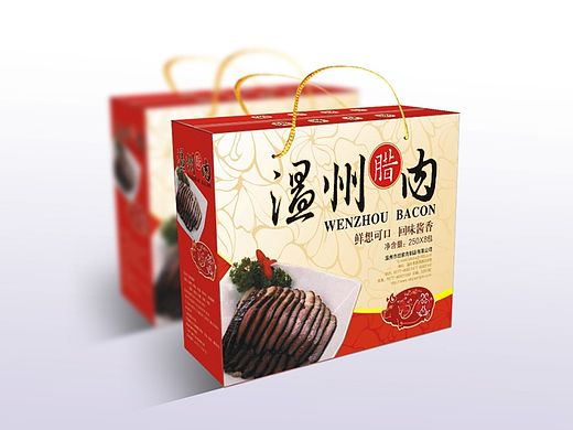温州腊肉包装临摹（个人主页-ZMTI0NTIxOTI=） - 包装 - 站酷设计师等一瞬花开原创素材 - 站酷ZCOOL