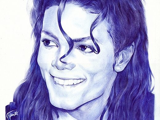 <Micheal Joseph Jackson>BALL POINT PENS DRAWING