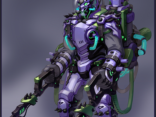 最近的練習(xí) 有和我一樣喜歡科幻風(fēng)機(jī)甲的朋友嗎？（個(gè)人主頁(yè)-ZMzg2NjA4ODQ=） - 游戲原畫 - 站酷設(shè)計(jì)師極光CHHao原創(chuàng)素材 - 站酷ZCOOL