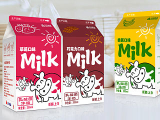 经典牛奶包装设计欣赏，北京盒装牛奶包装设计公司，上海精美牛奶包装盒设计欣赏，牛奶的创意包装设计