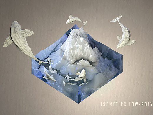 Low-Poly风格Isometric World三维场景建模