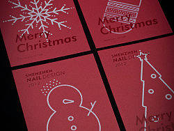 凸版手印2012圣诞明信片