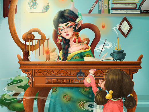 毕方的杂货铺/原创插画