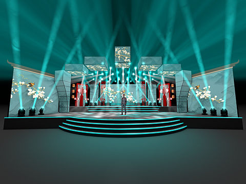 C4D三合一電腦燈xBeamlamps舞臺(tái)效果圖演示（個(gè)人主頁(yè)-ZMzYyNDc4Mjg=） - 其他三維 - 站酷設(shè)計(jì)師星光舞美設(shè)計(jì)原創(chuàng)素材 - 站酷ZCOOL