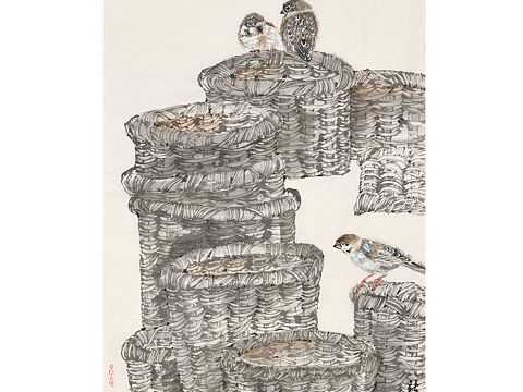 中国美术家协会会员马新梅花鸟画作品欣赏