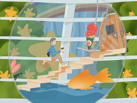 《失控玩家》（個人主頁-ZNTUwNDUxMTI=） - 兒童插畫 - 站酷設(shè)計師鯊魚叻椒原創(chuàng)素材 - 站酷ZCOOL