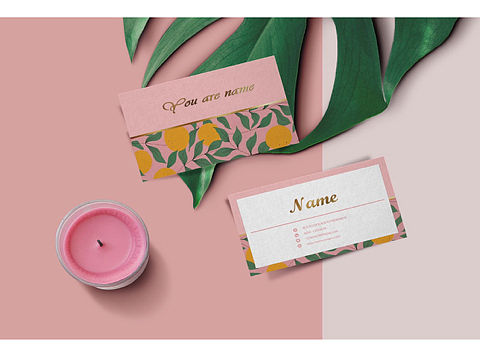 小清新印花名片