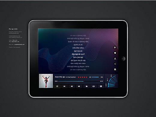 ipad 音乐界面UI设计