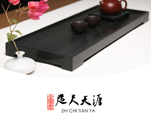 天猫商城/淘宝/复古简约中国风产品设计茶盘茶几茶具乌金石石雕详情页面极简排版宝贝描述页面 咫尺天涯