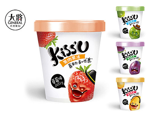 广东汕头大将策划品牌设计---Kiss'u 吸吸果冻 汕头包装设计 食品包装设计 饮料设计 广东设计