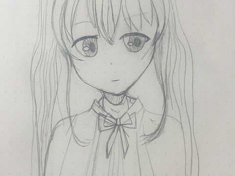 少女，但不确定是不是美少女