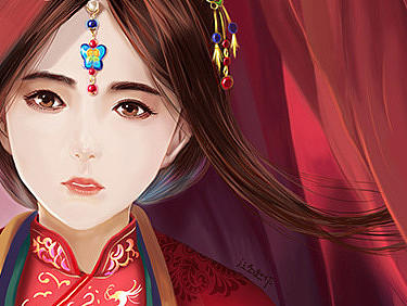 偶尔画画~女票（新娘皮肤）o(*￣3￣)o（个人主页-ZMTk0NDIyNDg=） - 创作习作 - 站酷设计师喝咖啡的凹凸曼原创素材 - 站酷ZCOOL