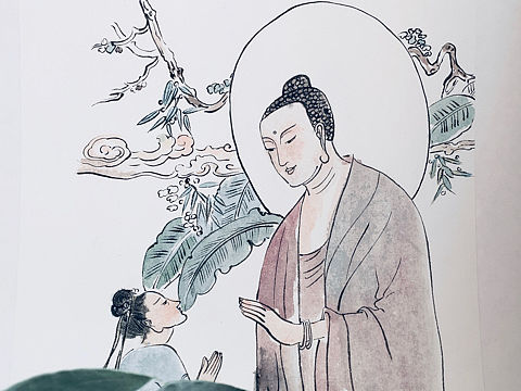 佛說法圖（個人主頁-ZNTA5MjA3MDA=） - 藝術(shù)插畫 - 站酷設(shè)計師會畫畫的豬原創(chuàng)素材 - 站酷ZCOOL