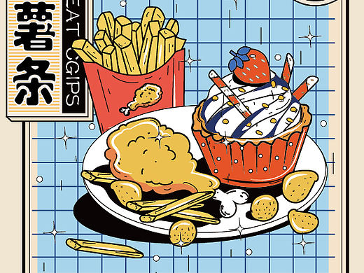 美食插画|包装|海报