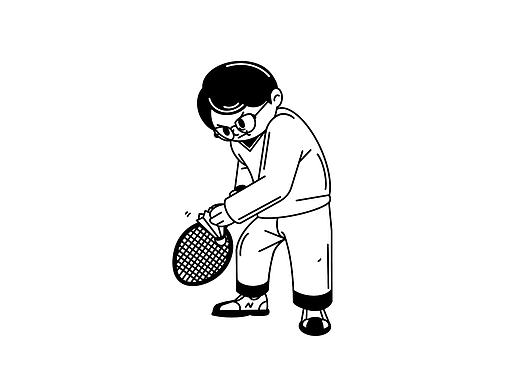 黑白线条小插画更新两个
