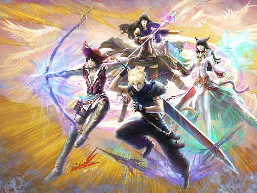 FF14 我和伙伴们（个人主页-ZNTI3Mzk3NTY=） - 游戏原画 - 站酷设计师WHB555555原创素材 - 站酷ZCOOL