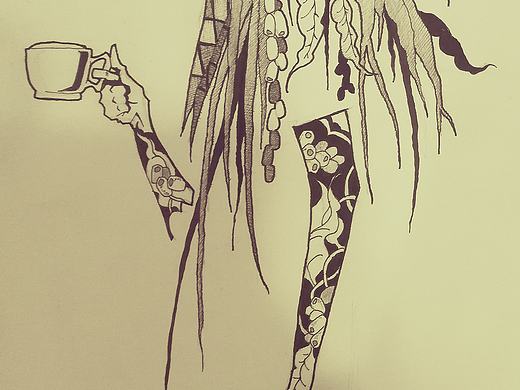 Death+Coffee #2（个人主页-ZMzgyNjI5NTY=） - 艺术插画 - 站酷设计师弹球54原创素材 - 站酷ZCOOL