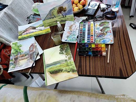 去年水彩风景学习