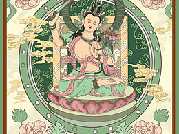 山西五臺山插畫