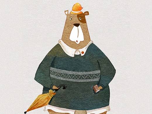 插画小熊过程（个人主页-ZNTU2NjUwNjQ=） - 商业插画 - 站酷设计师插画师布扬原创素材 - 站酷ZCOOL