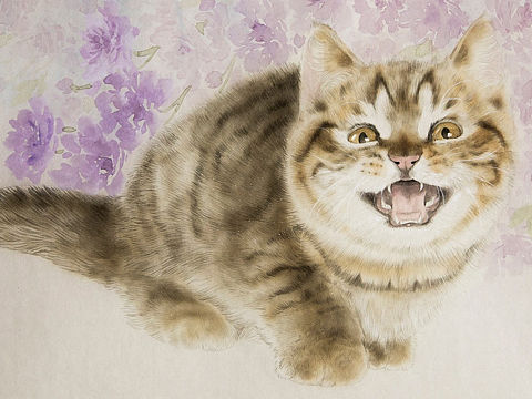 小猫喵喵叫 黄云亮国画画猫