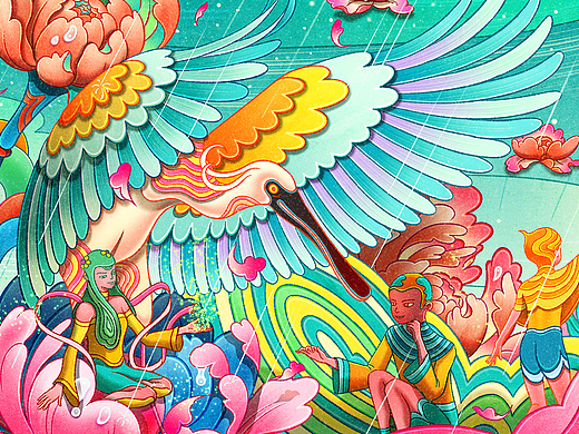 谷雨｜上海潮办｜24 节气插画