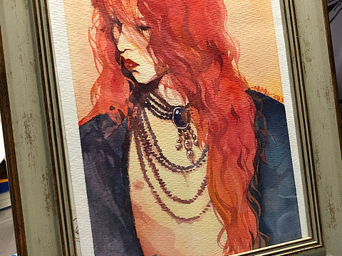 水彩人像xjapan yoshiki