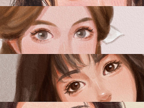 手绘头像｜局部——眼睛