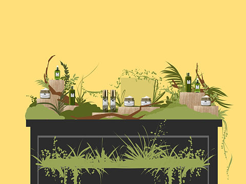 花艺和产品陈列的设计