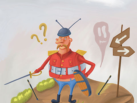 迷路的將軍（個(gè)人主頁-ZNDYxMTA4NDA=） - 兒童插畫 - 站酷設(shè)計(jì)師輕雨1原創(chuàng)素材 - 站酷ZCOOL