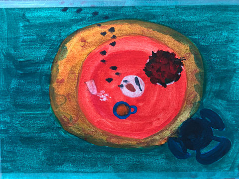 晚餐（个人主页-ZNDg4MTYyMDQ=） - 绘画 - 站酷设计师littlewei原创素材 - 站酷ZCOOL