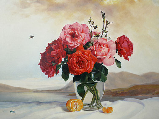 油画--花