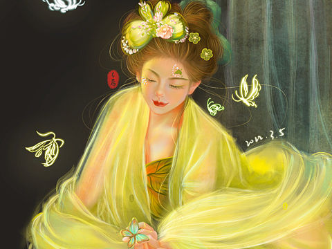 procreate画个蝴蝶小仙子