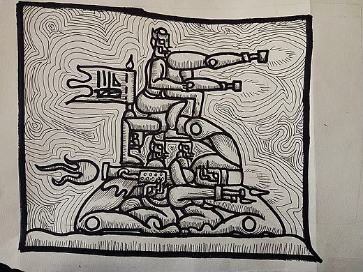 戰(zhàn)車（個(gè)人主頁-ZNDI4MzExNDQ=） - 新銳潮流插畫 - 站酷設(shè)計(jì)師旁觀者迷佬思原創(chuàng)素材 - 站酷ZCOOL