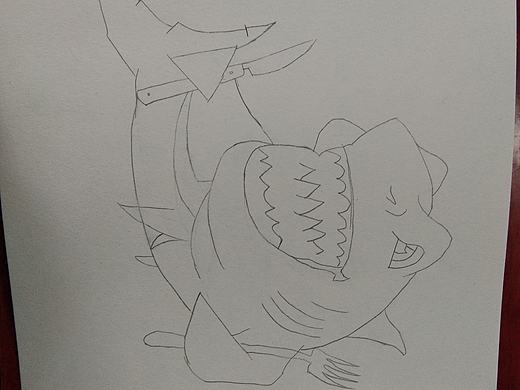 鯊魚（個人主頁-ZMjY2NzgyMjQ=） - 兒童插畫 - 站酷設(shè)計師劉奕辰嚕啦啦原創(chuàng)素材 - 站酷ZCOOL