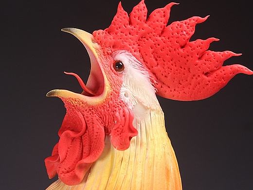 贺加贵面塑软陶（雄鸡）