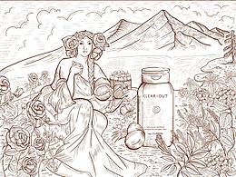 好食肌長(zhǎng)綻放插畫(huà)設(shè)計(jì)