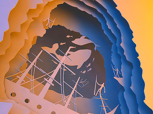 《大鱼海棠》C4D剪纸风格