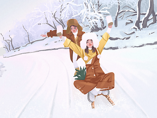 雪地里的精灵