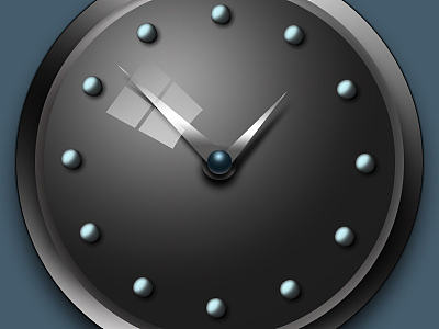 具有金属质感的时钟APP