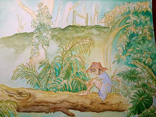 你是否想一個(gè)人單獨(dú)在密林里安靜的呆一呆（個(gè)人主頁-ZMTk3NDExMjg=） - 兒童插畫 - 站酷設(shè)計(jì)師螢火的夏天原創(chuàng)素材 - 站酷ZCOOL