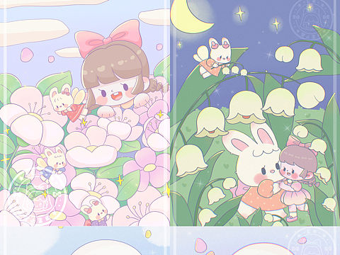 少女与花