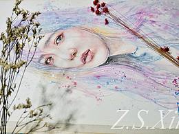 【Z.S.Xin水彩手绘】清怡