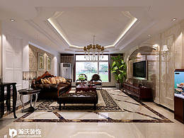 【天海譽(yù)天下裝修】210㎡-美式古典風(fēng)格--四室兩廳裝修設(shè)計(jì)效果圖