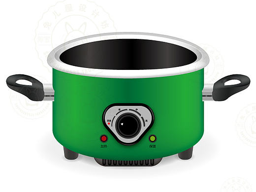 二十四节气霜降素材电磁火锅餐厨具设计效果图练习