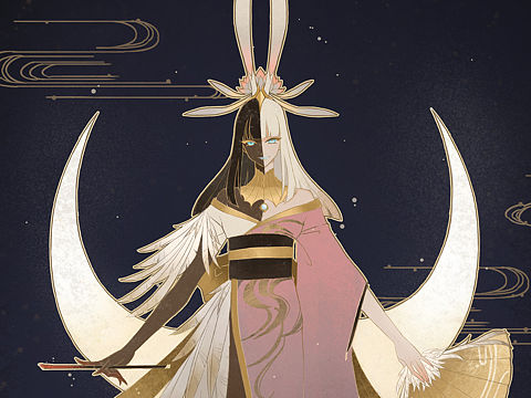 ツクヨミ 月読 月神（个人主页-ZMzAzODEzNzI=） - 商业插画 - 站酷设计师Anion洋葱原创素材 - 站酷ZCOOL