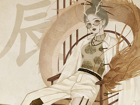 【古风板绘】十二生肖系列