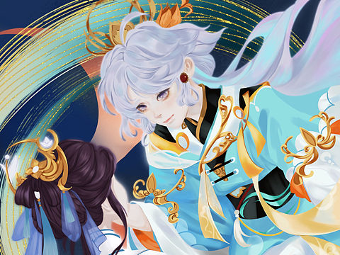 花亦山心之月同人插画（个人主页-ZNTY4NDQxMDA=） - 创作习作 - 站酷设计师木糖xylost原创素材 - 站酷ZCOOL